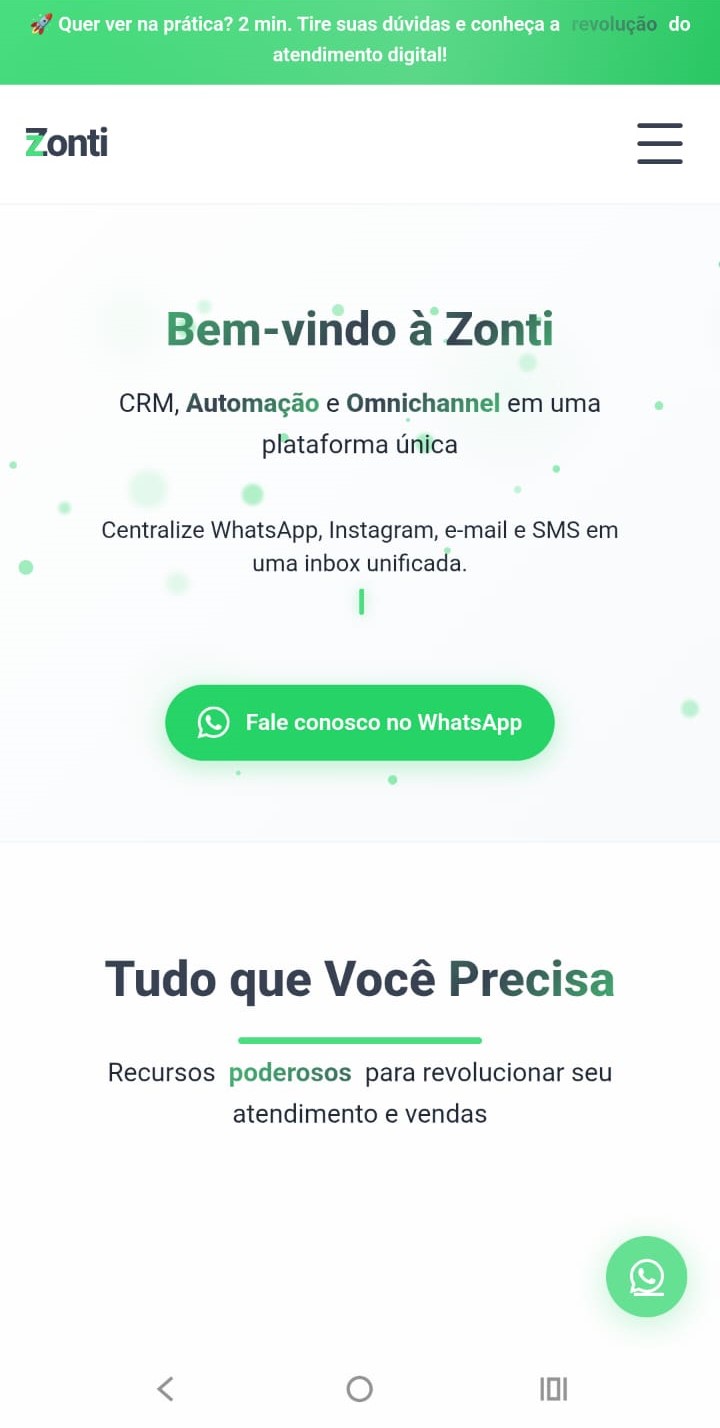 Site ZONTI em mobile